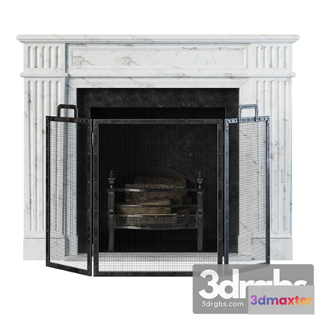 1056996 - Classic fireplace white marble