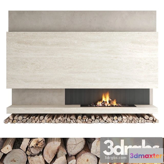 1057012 - Decorative wall with fireplace set 24