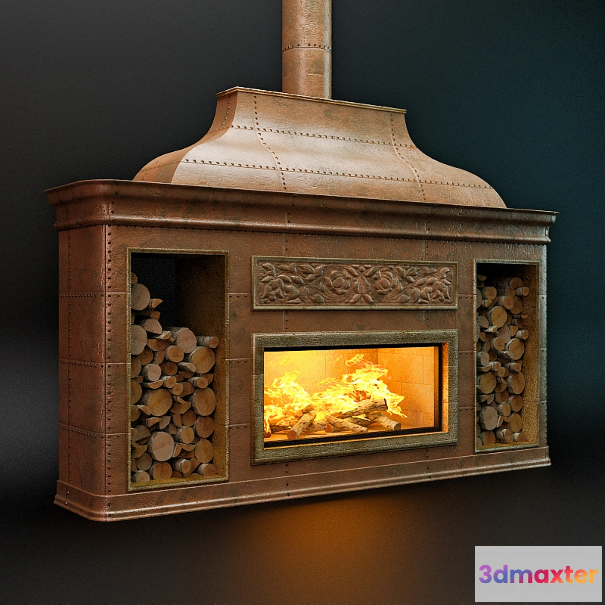 1269107 - Copper fireplace 3D Max