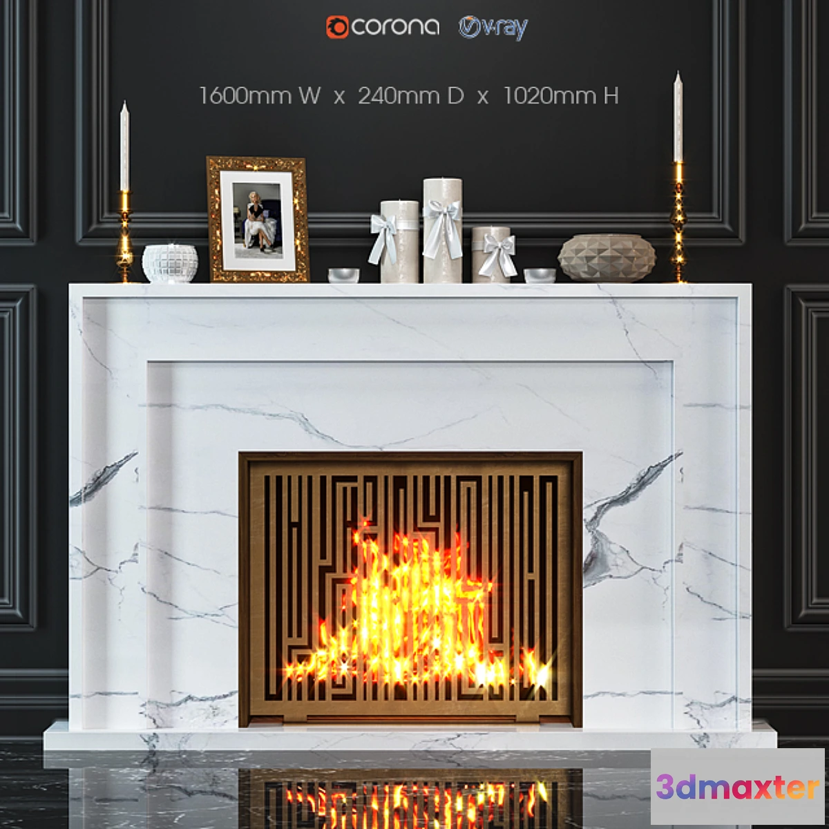 1298950 - Fireplace marble 3D Max