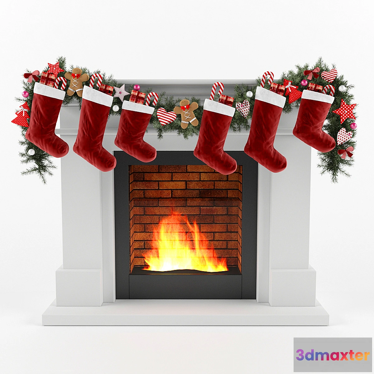 1316644 - Christmas fireplace 3D Max
