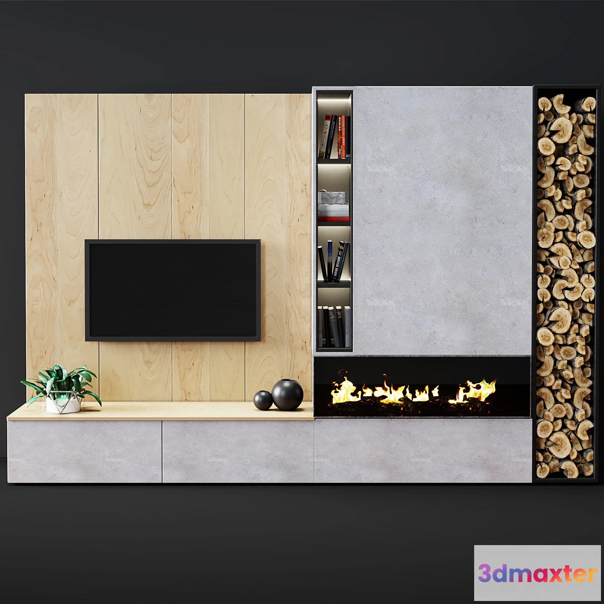 1318189 - Modern fireplace 4 3D Max