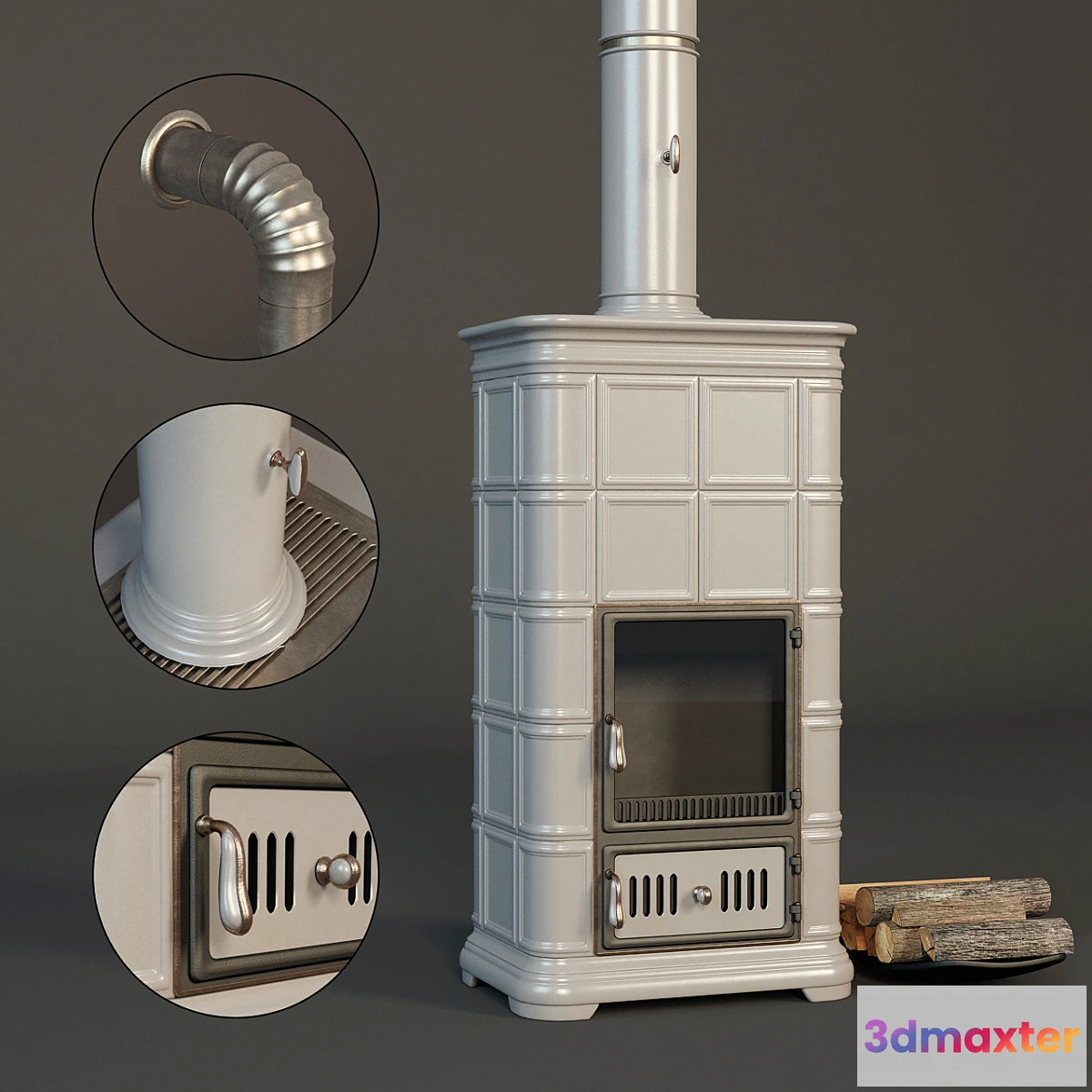 1318575 - Tiled stove 3D Max