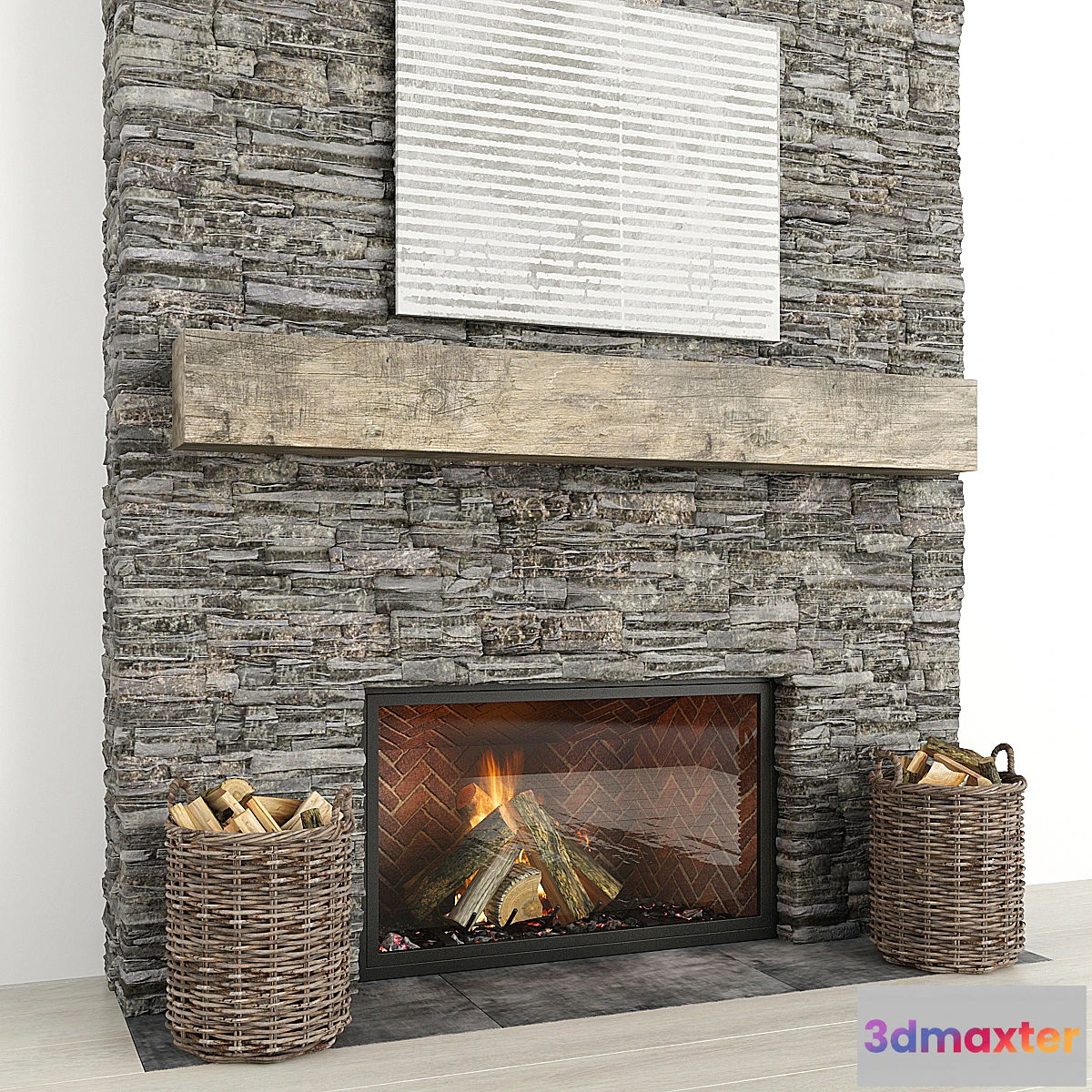 1320772 - Stone fireplace 22 - No.2 3D Max