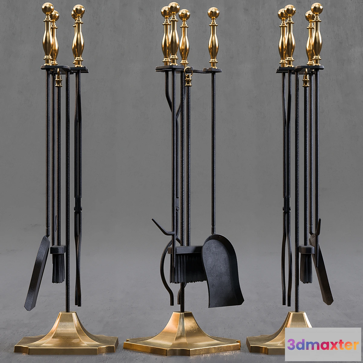1321097 - Hearth tool set 3D Max