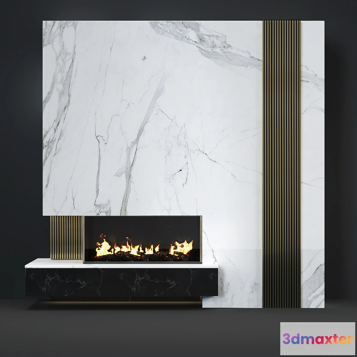 1327486 - Modern fireplace 6 3D Max