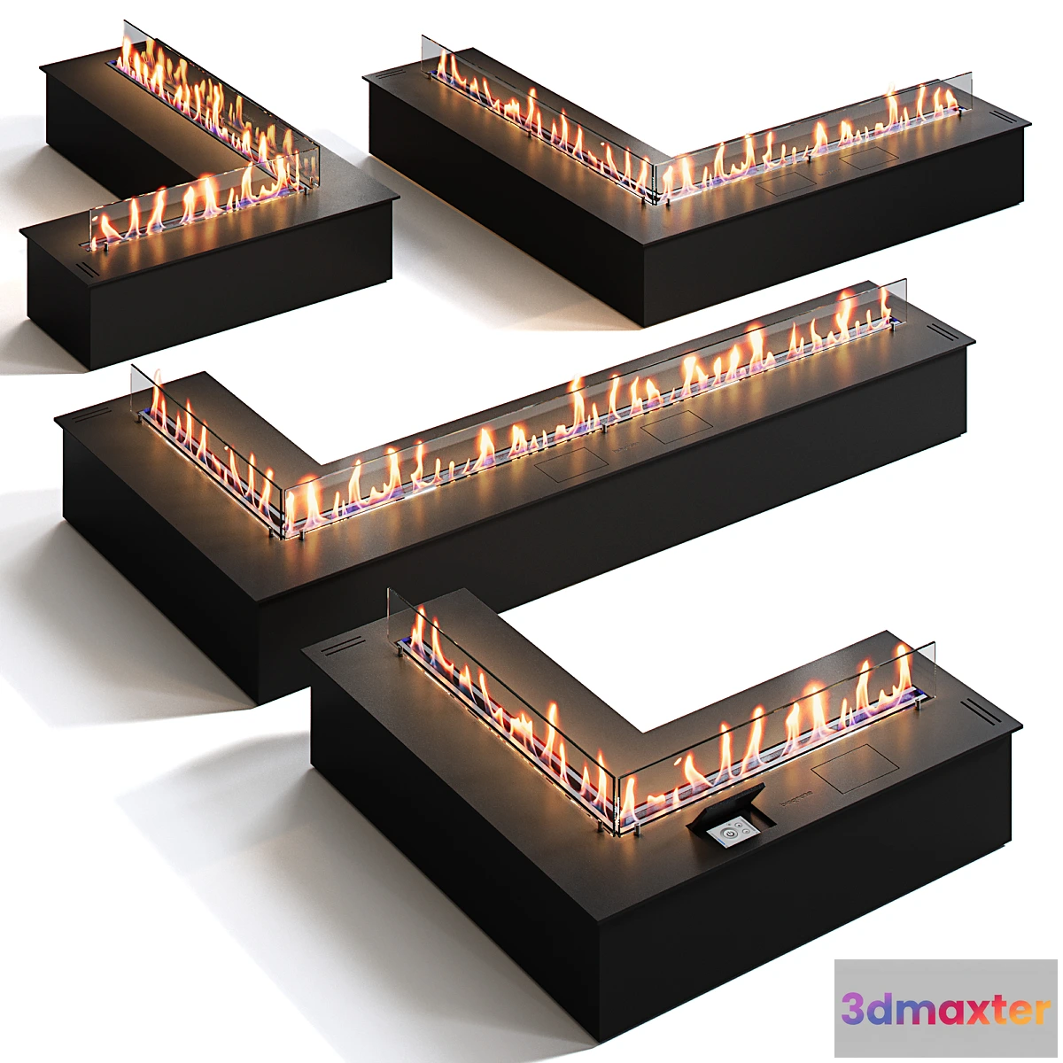 1327839 - Biofireplaces SmartFire L Corner from Biograte - No.2 3D Max