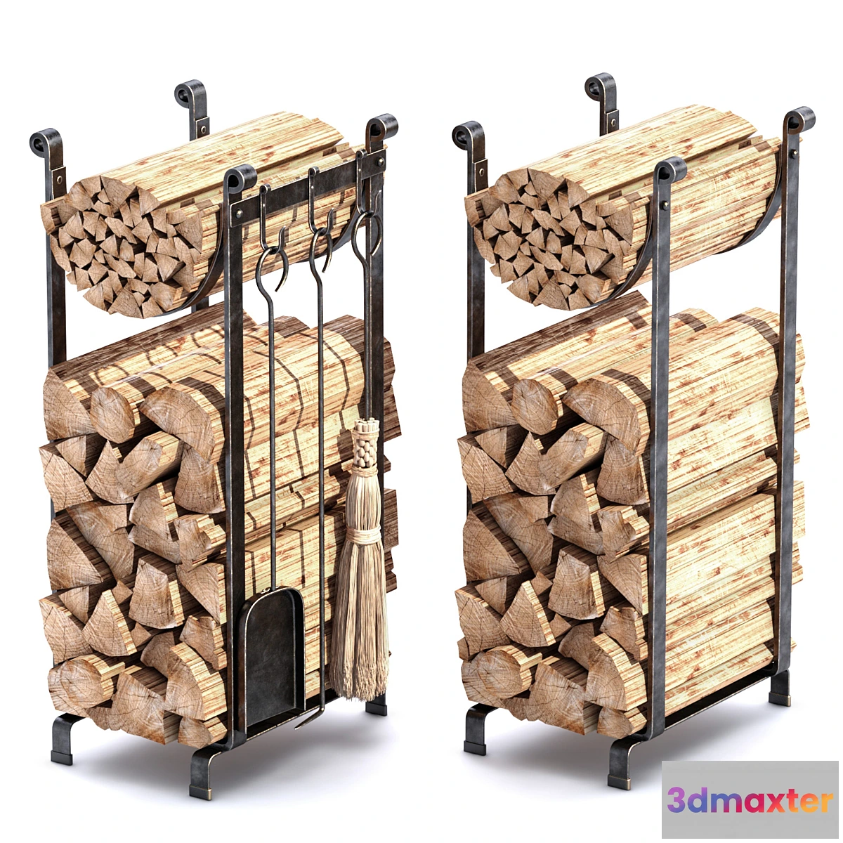 1342165 - ACCESSORIES ENCLUME HEARTH LOG RACK 3D Max