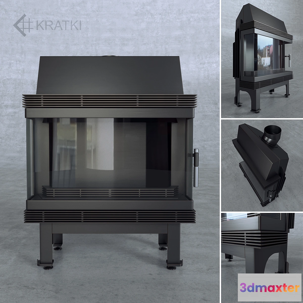 1402134 - Fireplace fireplace KRATKI BLANKA 3D Max