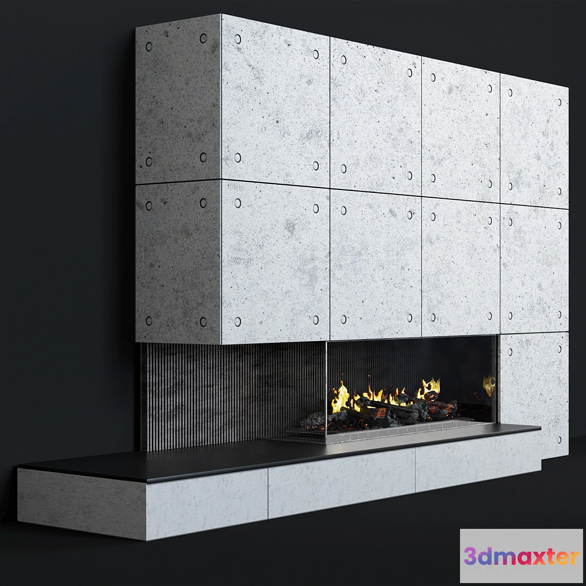 1402424 - Modern fireplace 10 3D Max