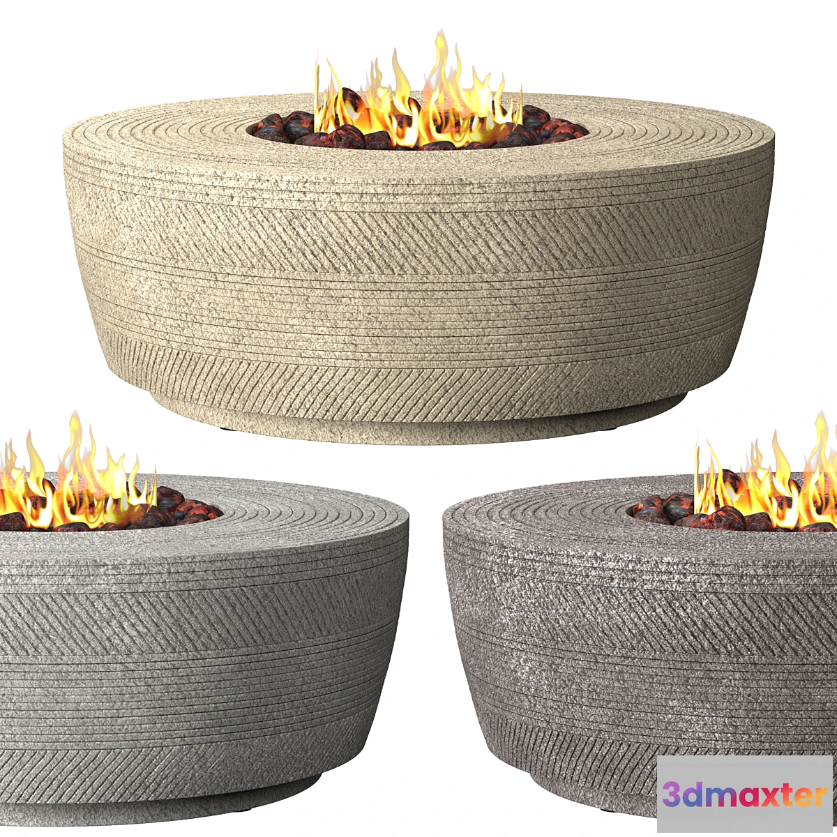 1427322 - VETRO ROUND FIRE TABLE 3D Max