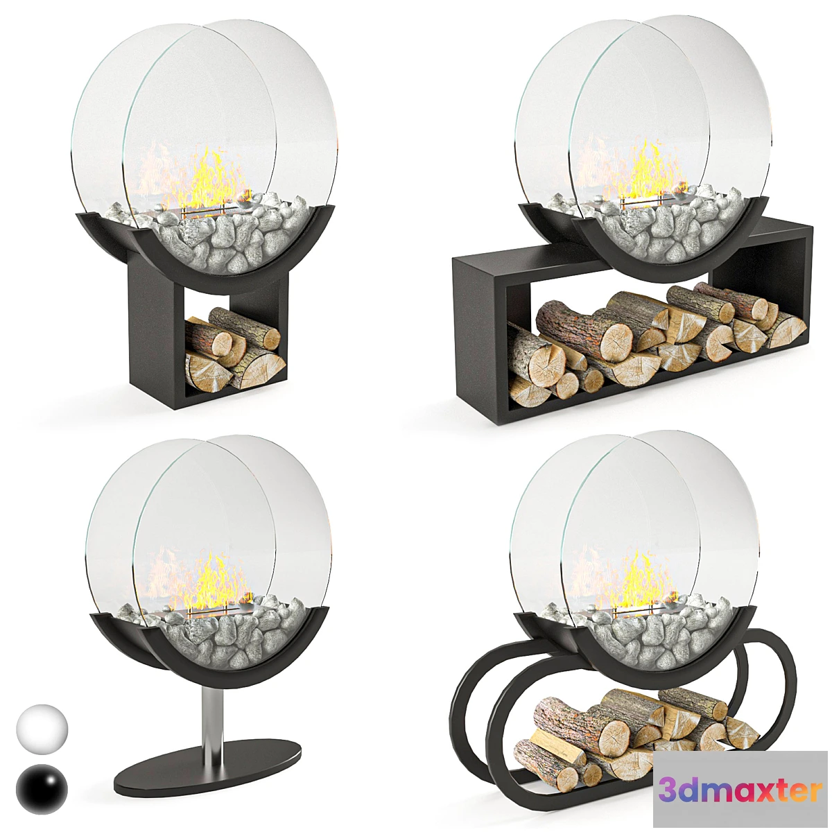 1429186 - Biofireplace Floor Standing Luxury Light 3D Max