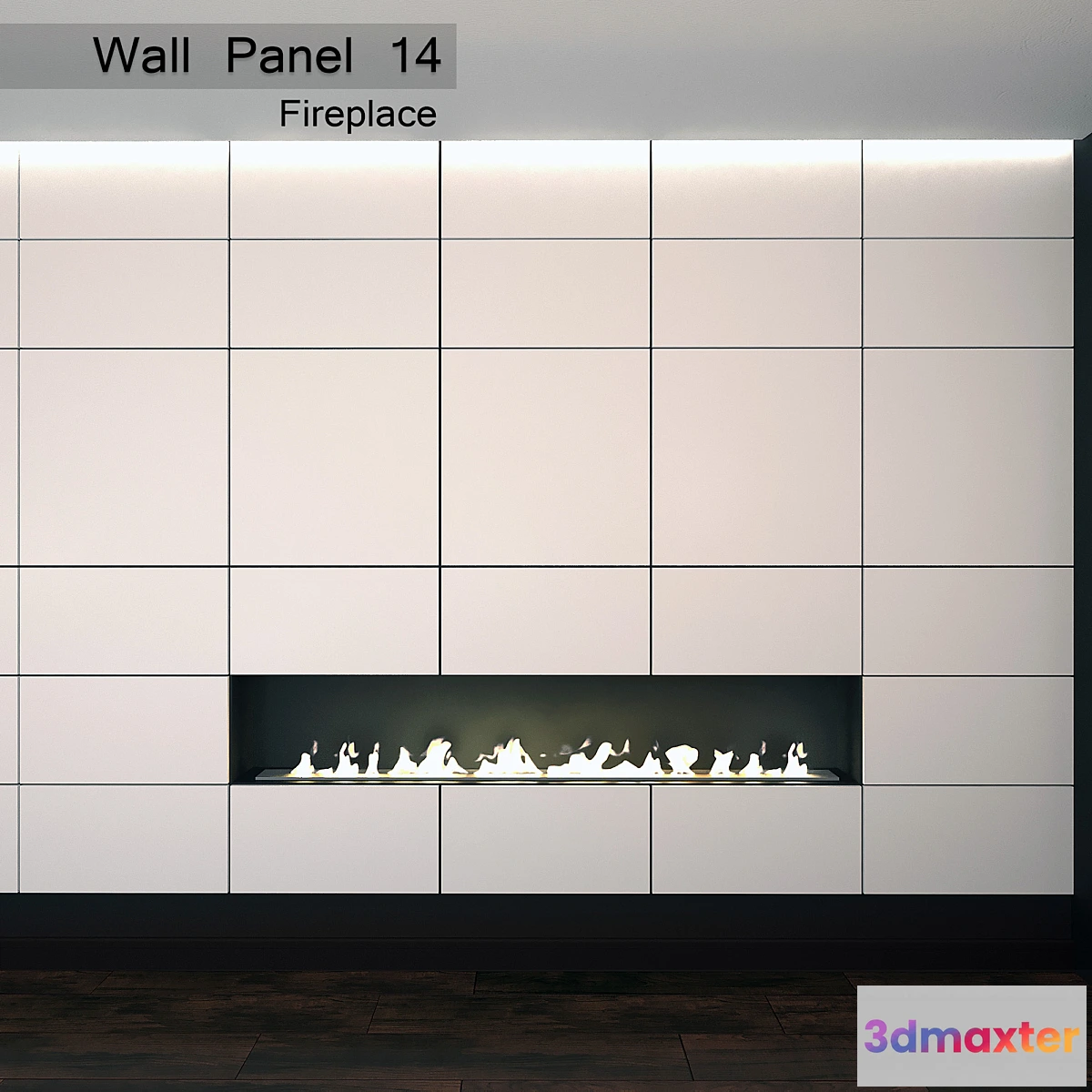 1429264 - Wall Panel 14. Panel & Fireplace 3D Max