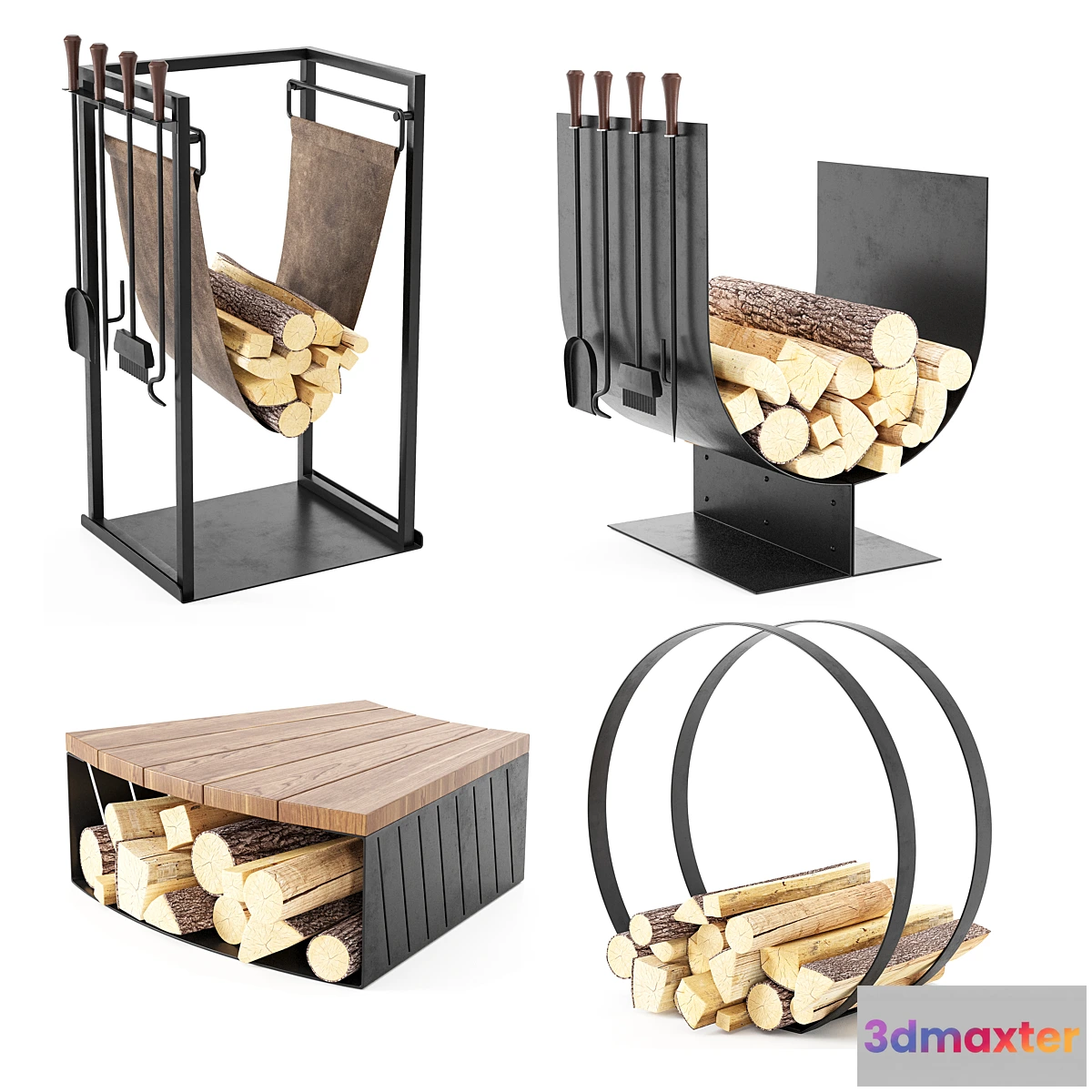 1443152 - Fireplace Accessories set 03 3D Max