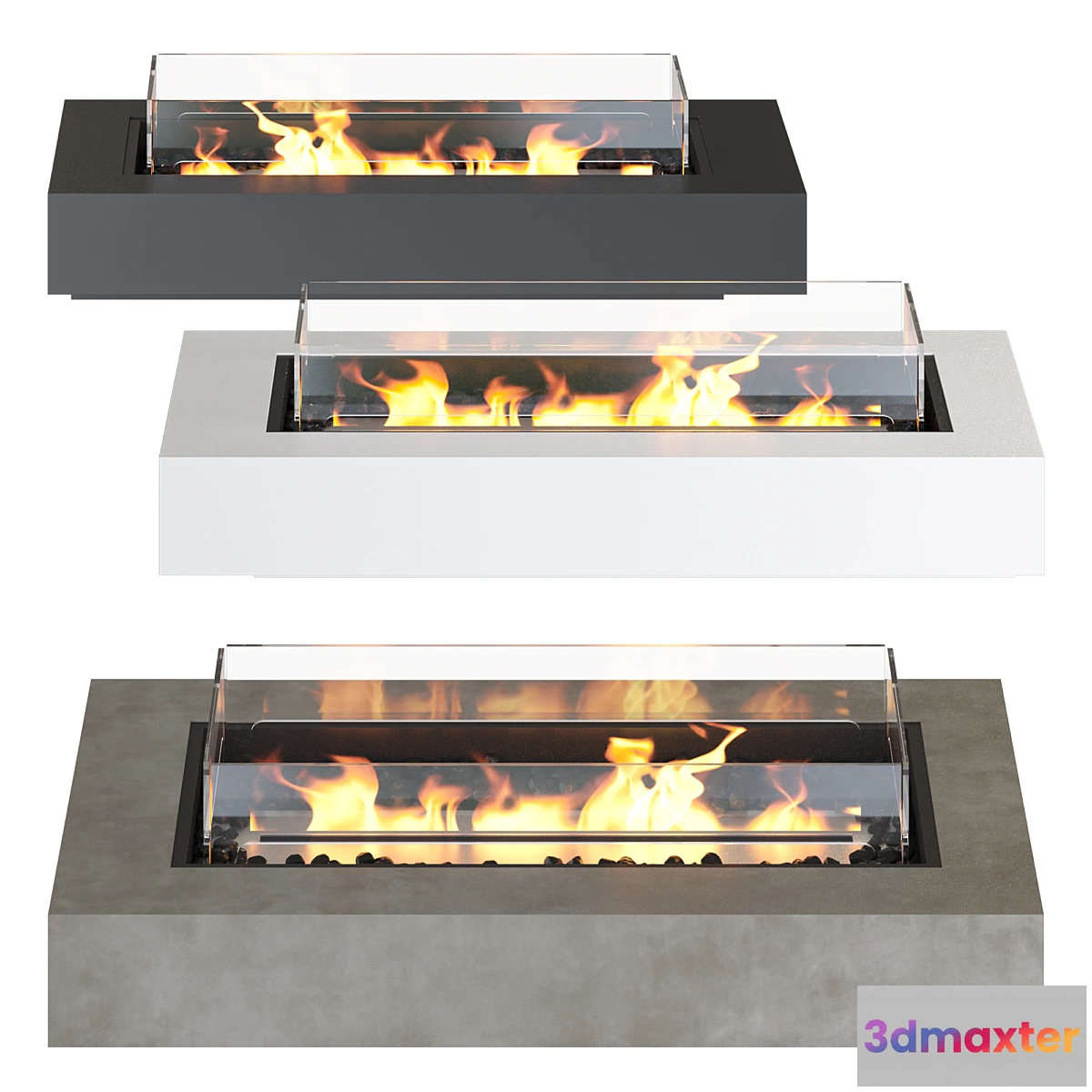1459972 - EcoSmart Fire WHARF 65  Fireplace 3D Max
