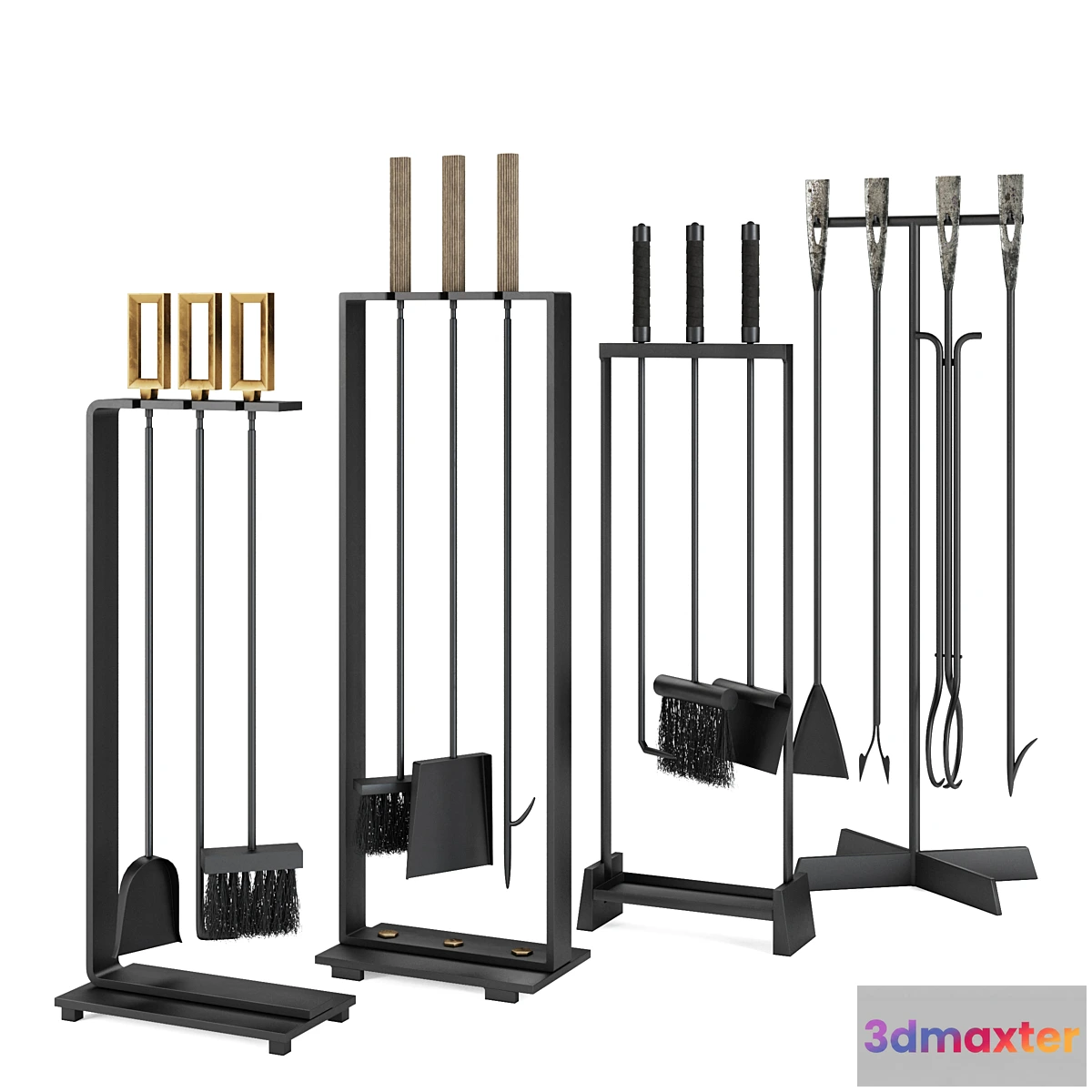 1470492 - Arteriors  Fireplace tool set 3D Max