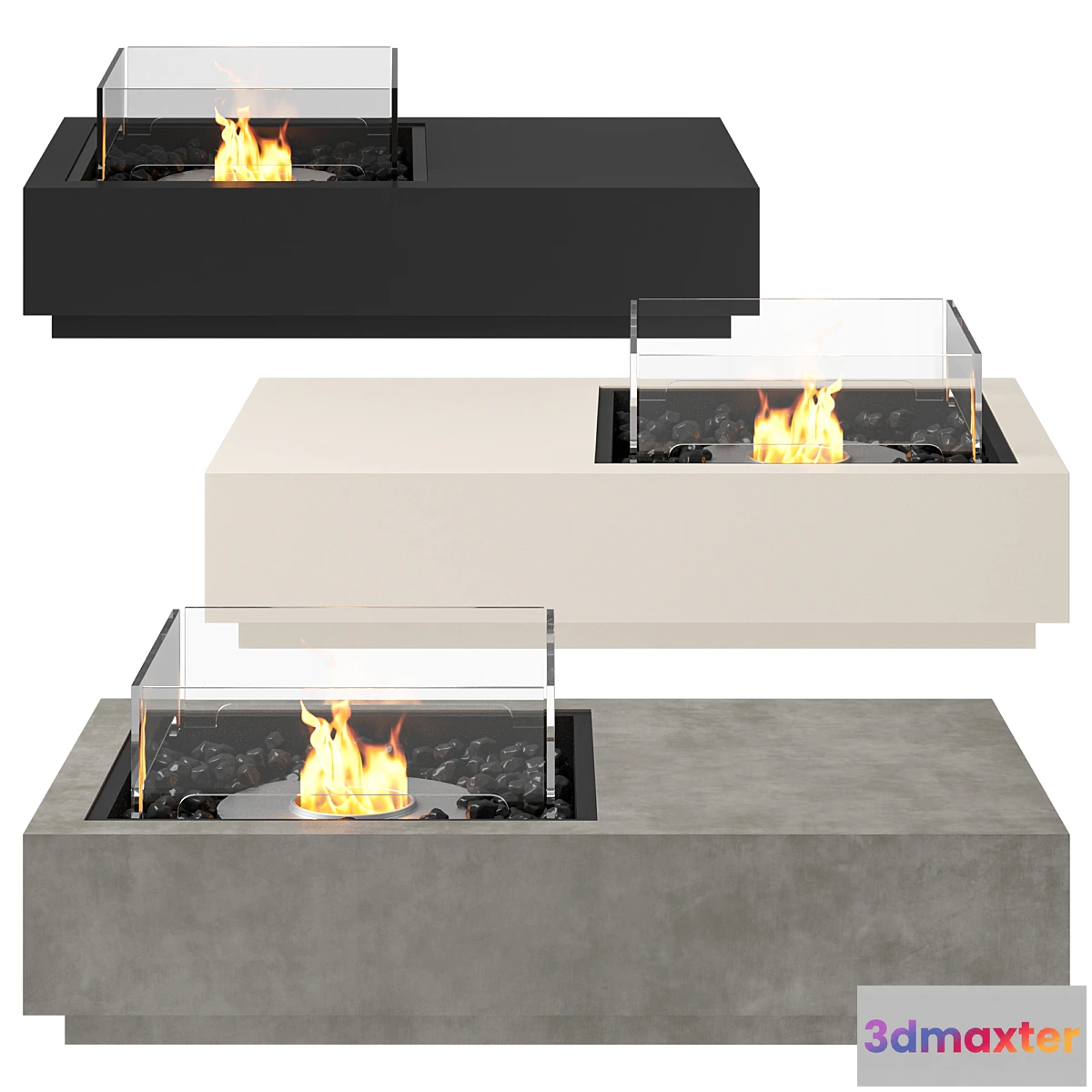 1476400 - Manhattan 50 EcoSmart Fire Pit Table  Fireplace 3D Max