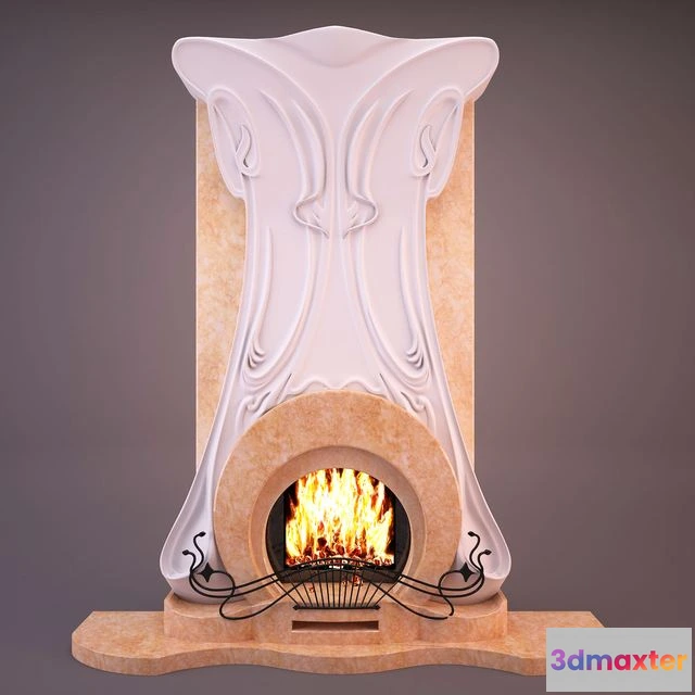 1548091 - Art Nouveau Fireplace 3D Max