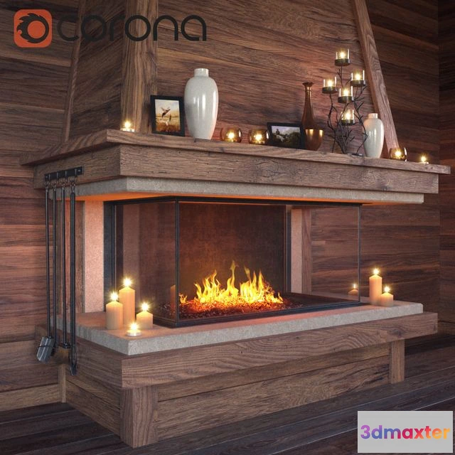 1560188 - Fireplace set 3D Max