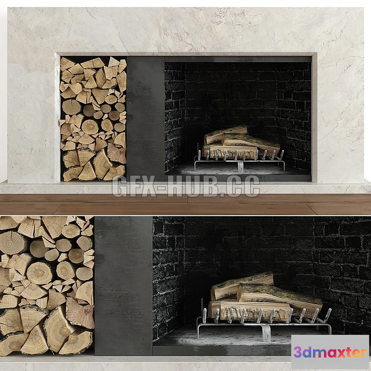 1568150 - Fireplace modern 3D Max