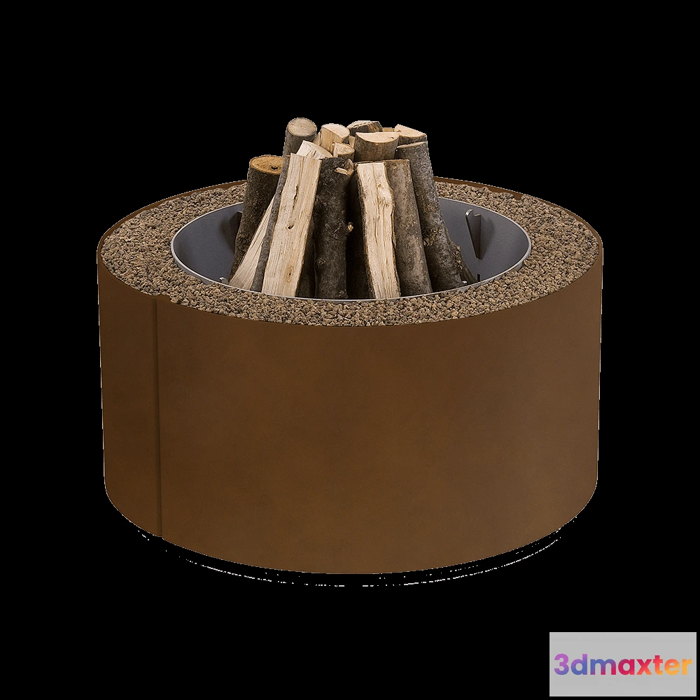 1665580 - Ak47 Design - Outdoor wood burning fire pit Mangiafuoco 3D Max
