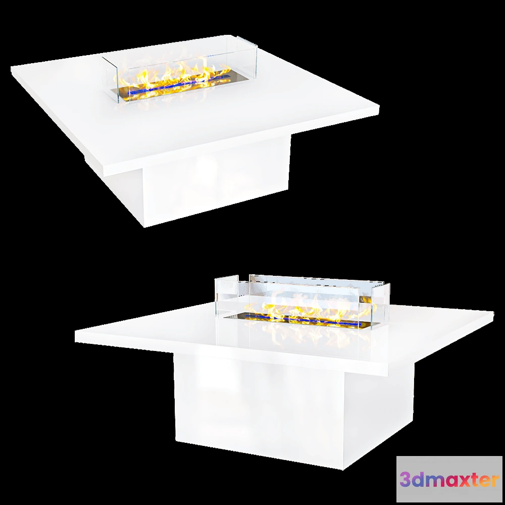 1665620 - Kronco - Coffee table with bio fireplace Pline 3D Max