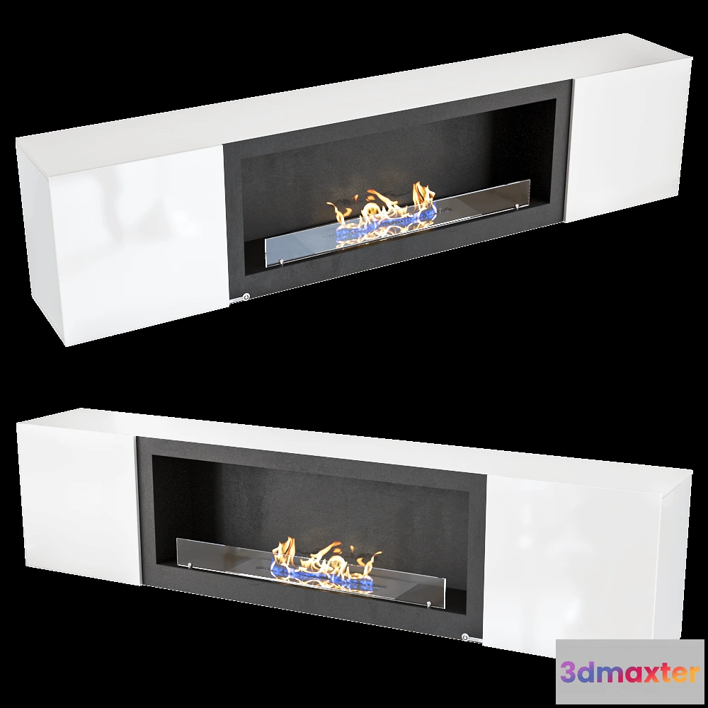 1665626 - Kronco - Cabinet with biofireplace Nord 3D Max