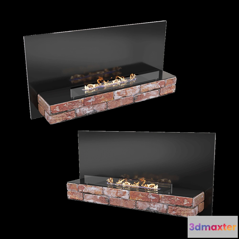 1665646 - Kronco - Wall biofireplace Loft Wall 3D Max