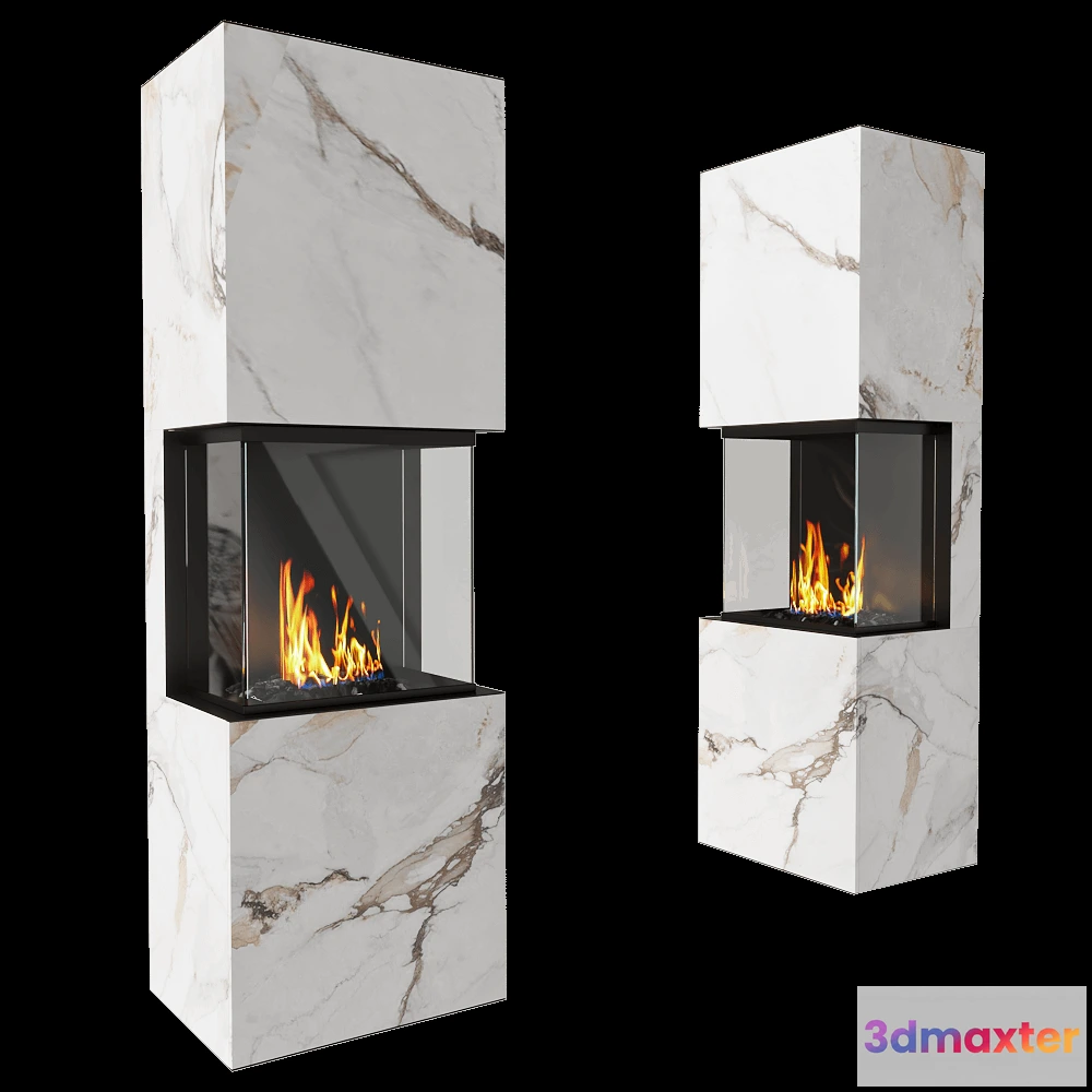 1665682 - Planika - Fireplace Rock Laurent 3D Max