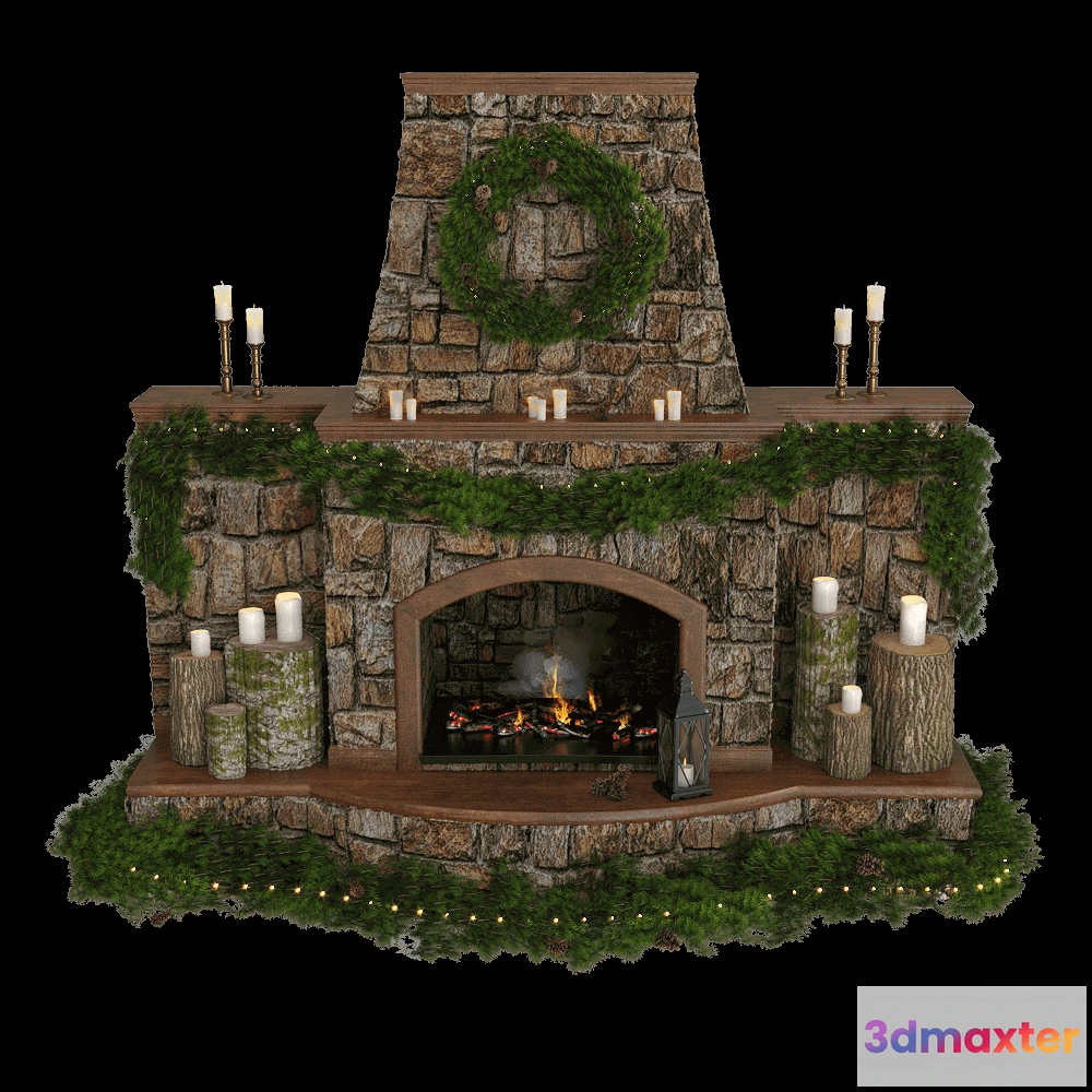 1665730 - other-models - Christmas fireplace 3D Max