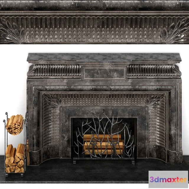 1665784 - other-models - Fireplace with tools 3D Max