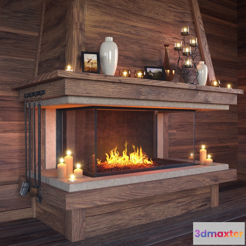 1665786 - other-models - Fireplace set 3 3D Max