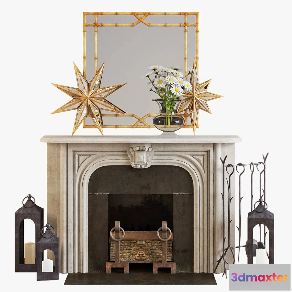 1665798 - other-models - Fireplace set 002 3D Max