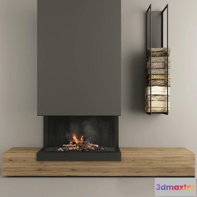1665800 - other-models - Fireplace and firewood 3 3D Max