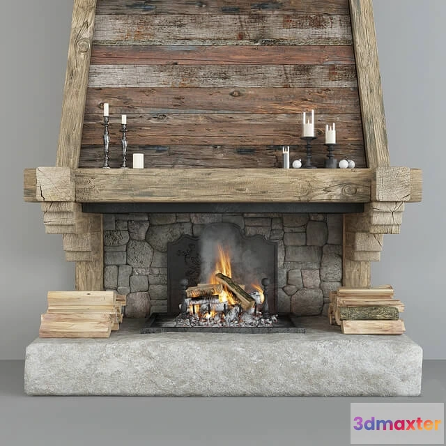 1665804 - other-models - Fireplace 372 3D Max