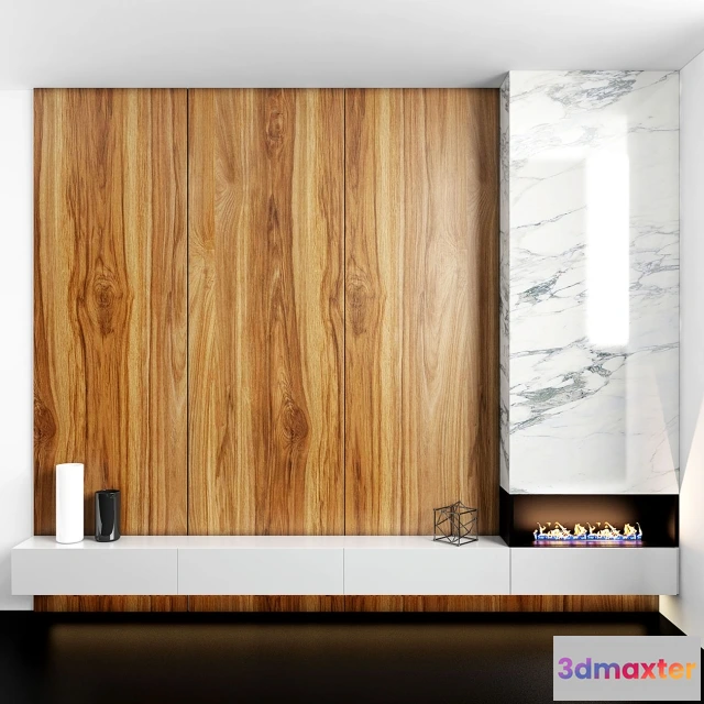 1665898 - other-models - Fireplace & Wood TV zone 3D Max
