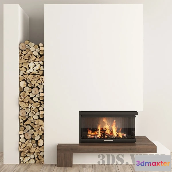 1665952 - other-models - Fireplace and firewood 3D Max