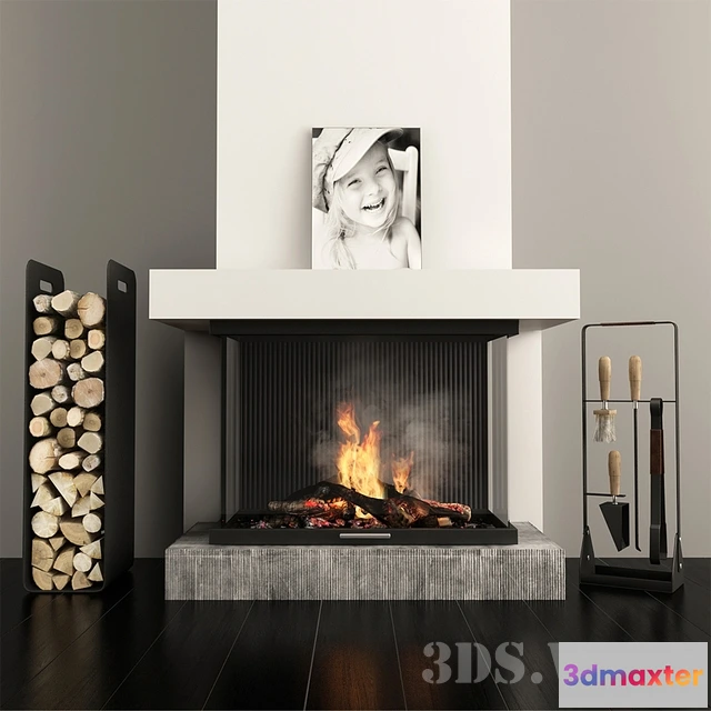 1665954 - other-models - Fireplace and accessories 3D Max