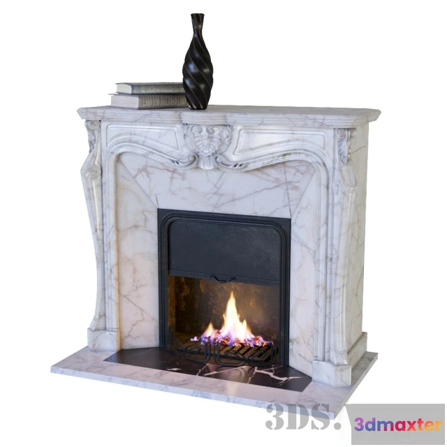 1665960 - other-models - Classic fireplace with decor 3D Max