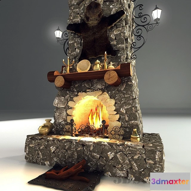 1665972 - other-models - Antique fireplace 3D Max