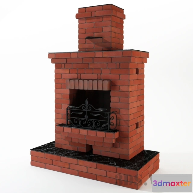 1665974 - other-models - Brick fireplace 3D Max
