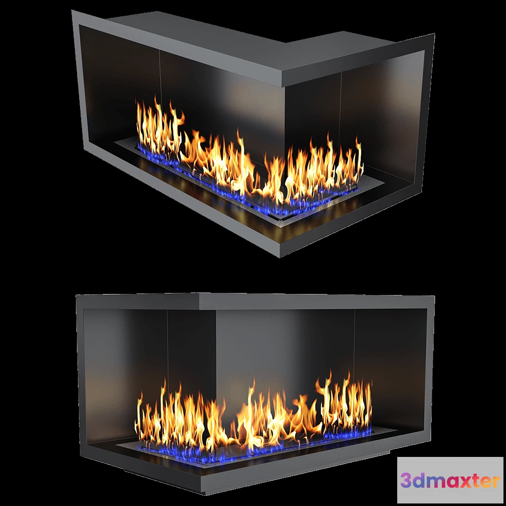 1666038 - Zefire - Biofireplace for corner wall Standart 1000 3D Max
