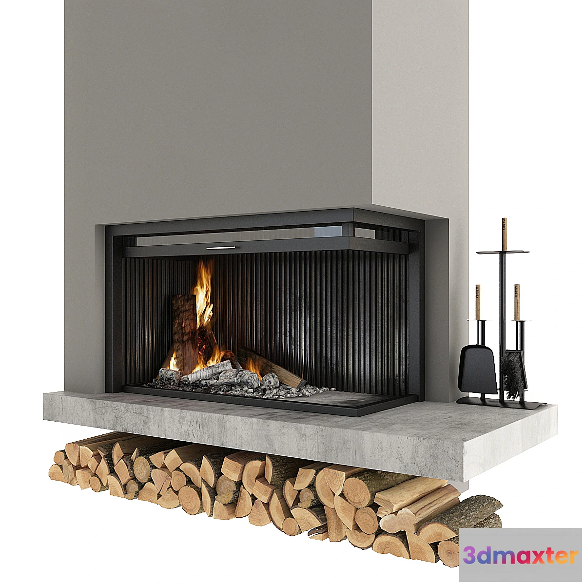570390 - Corner fireplace