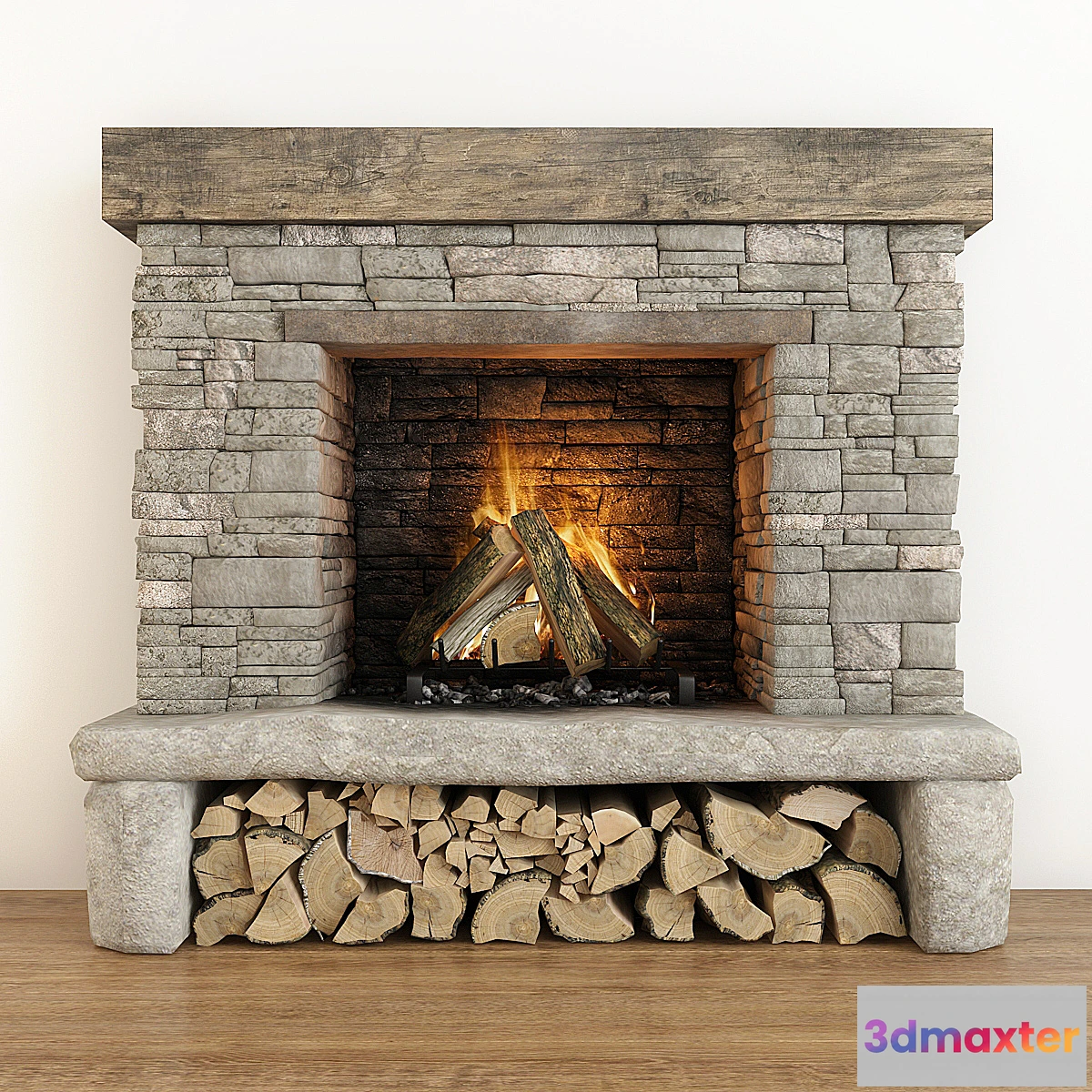 570394 - Stone fireplace