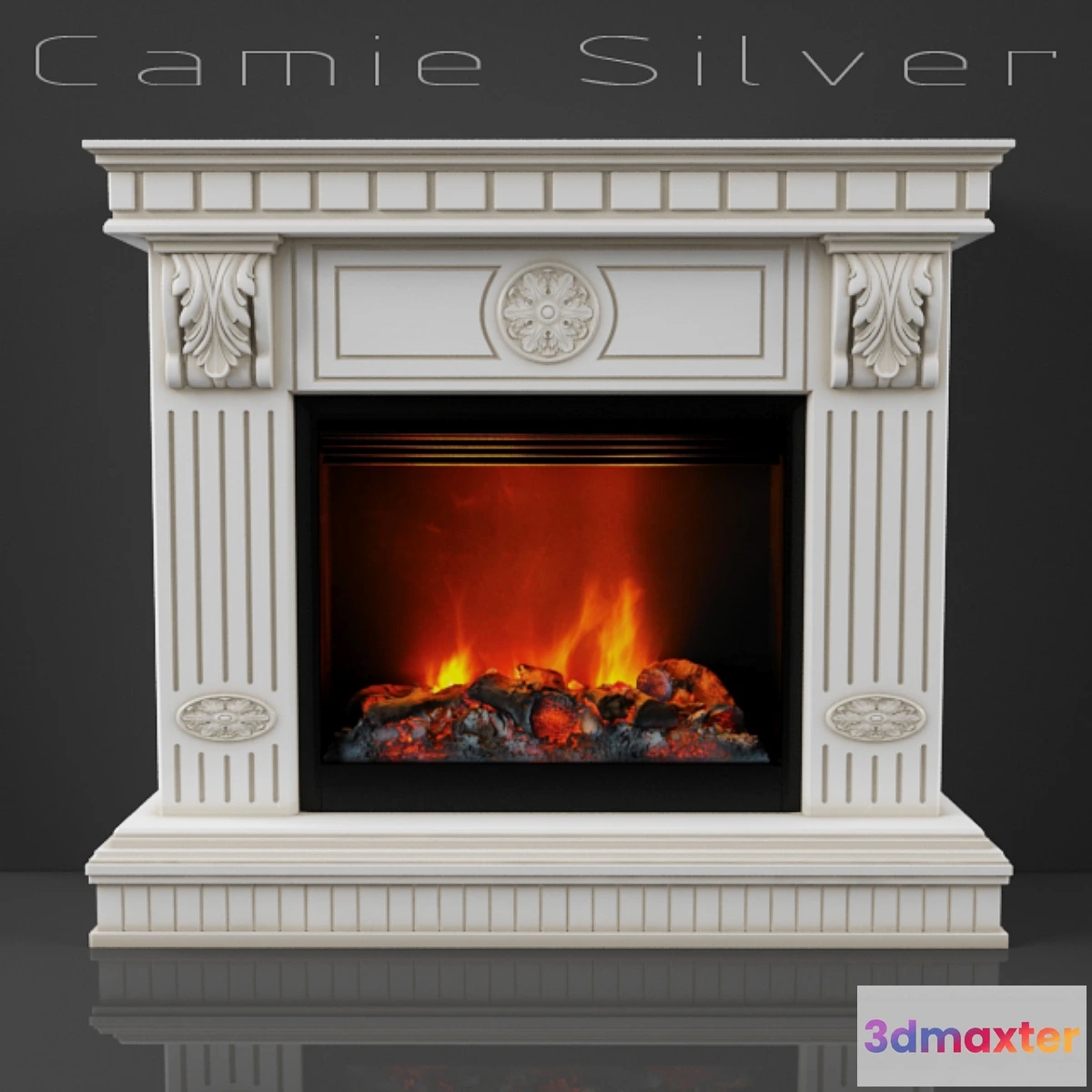 633867 - Fireplace Camie Silver