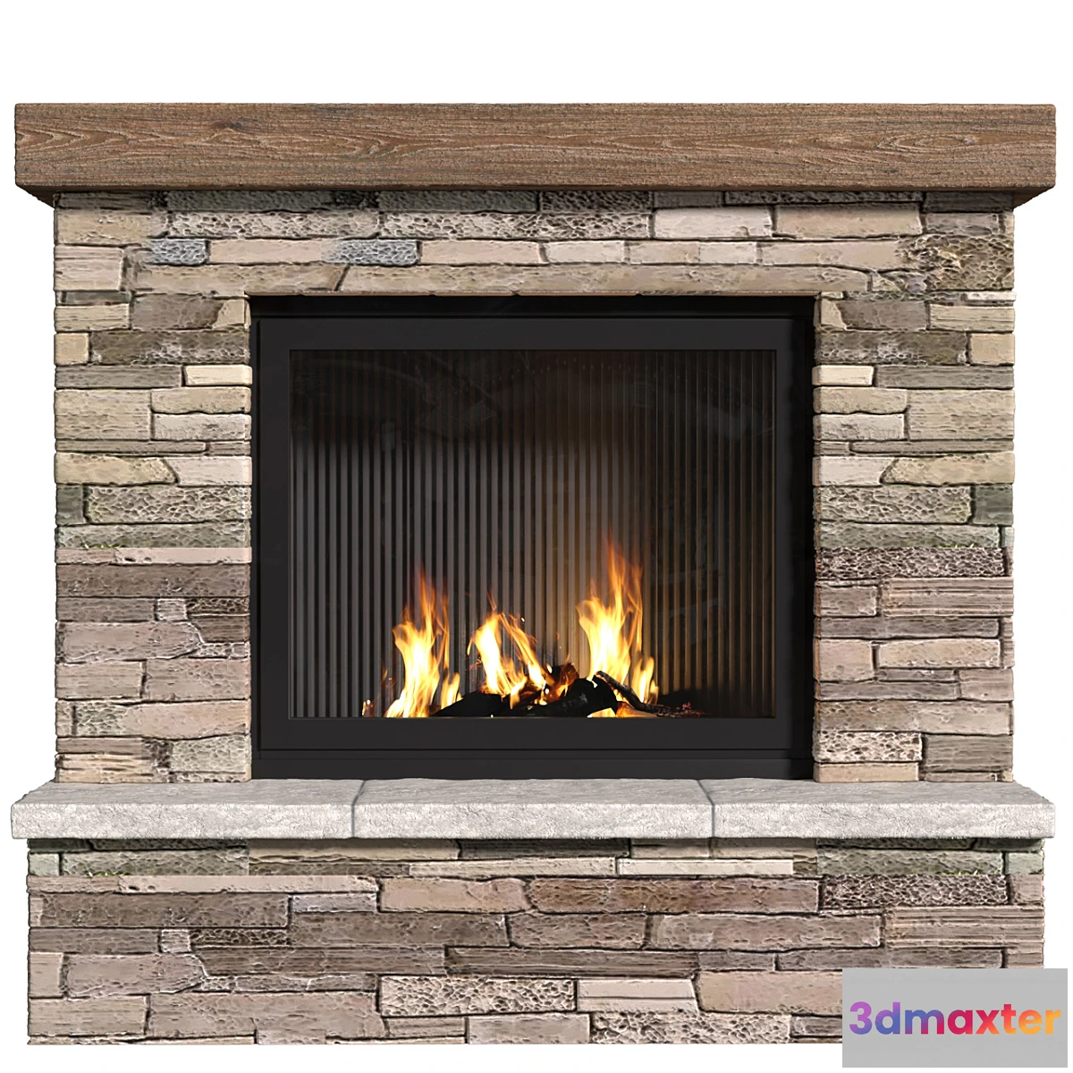 706544 - Provence style fireplace.Fireplace in Country style.Decorative stone wall