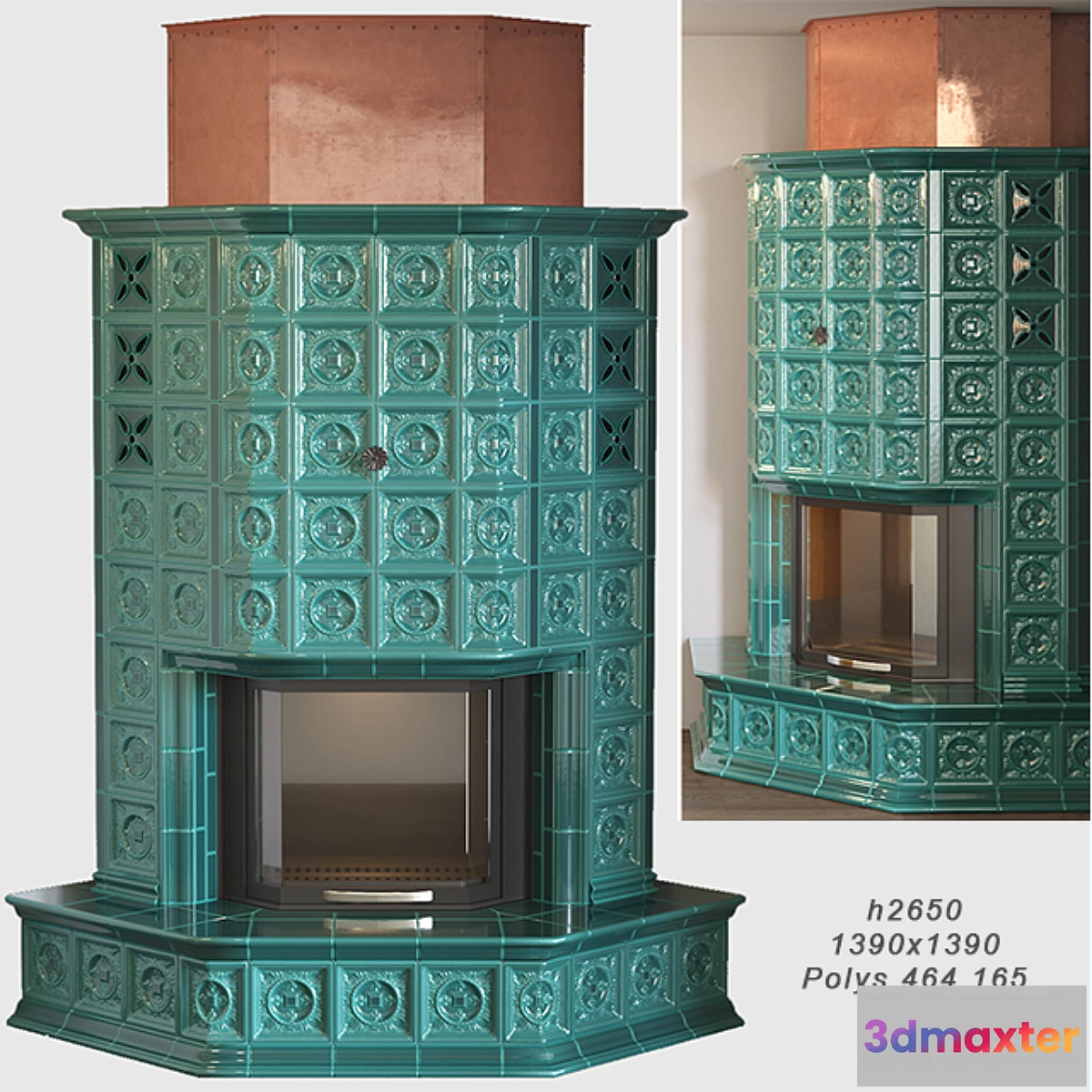 738805 - Tiled fireplace - No.2