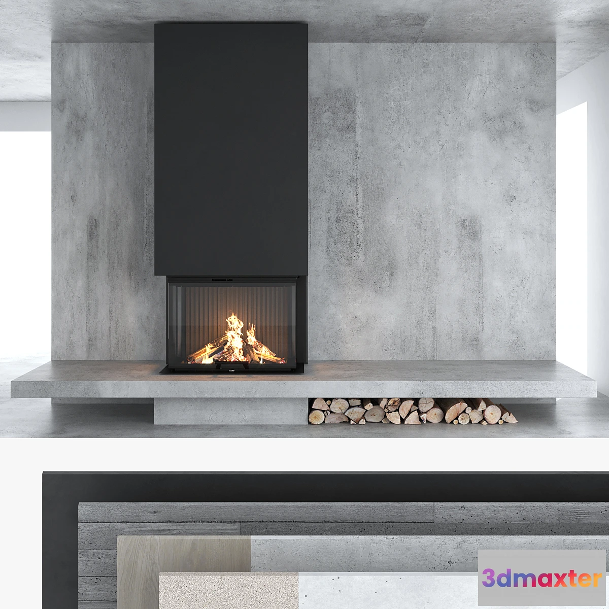 753863 - Decorative wall with fireplace set 12