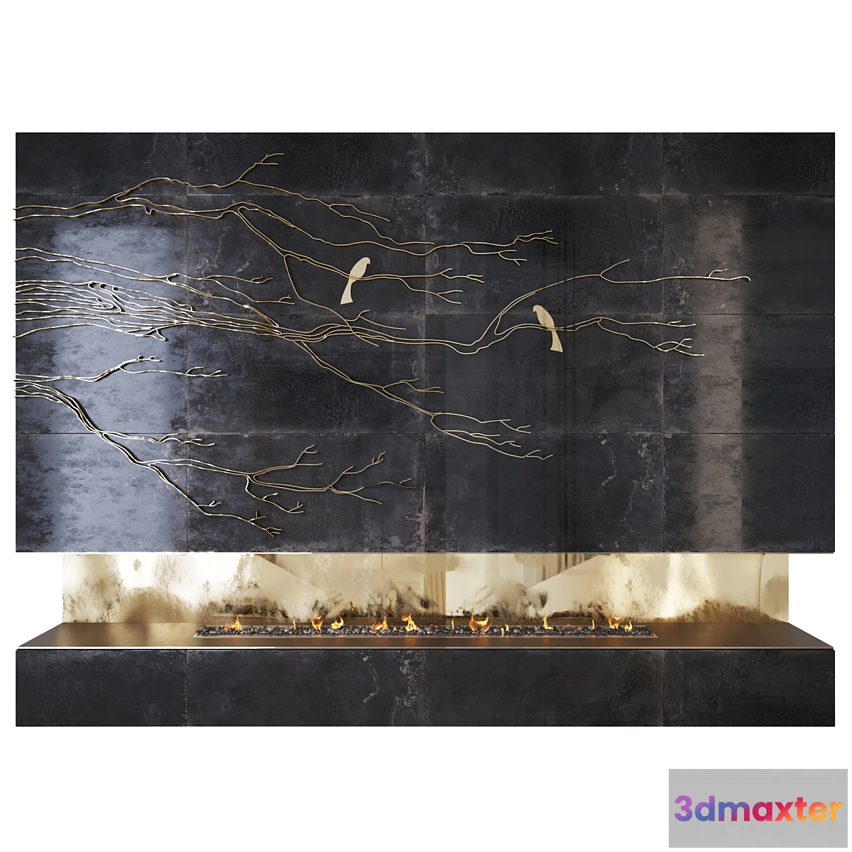 754151 - Decorative fireplace _branches - No.3