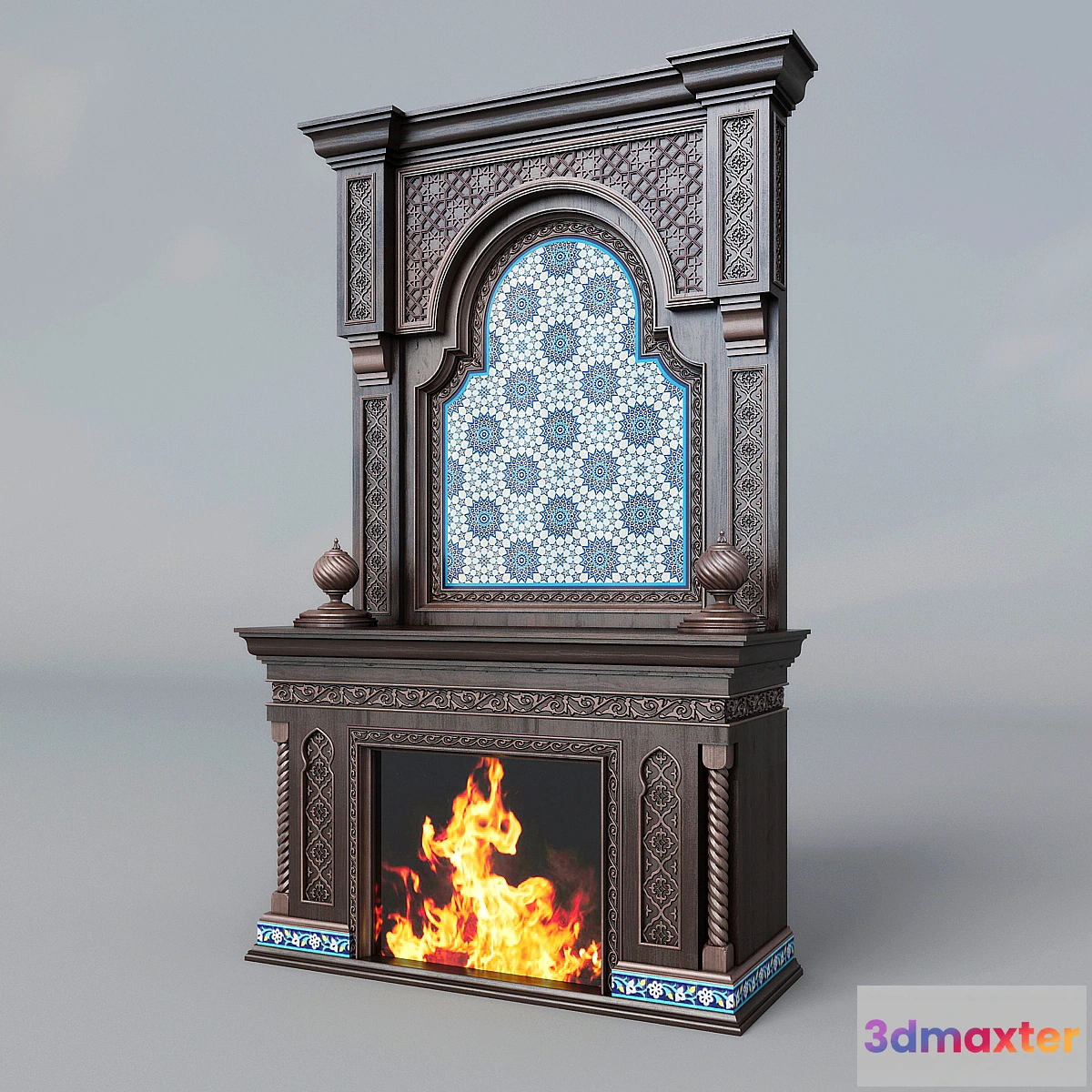 804234 - Fireplace in oriental style